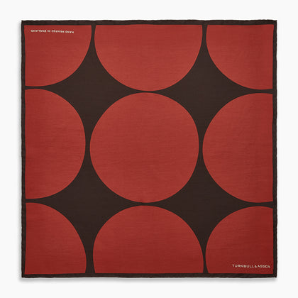 DR. NO Red and Black Multi Spots Silk Pocket Square Image 3