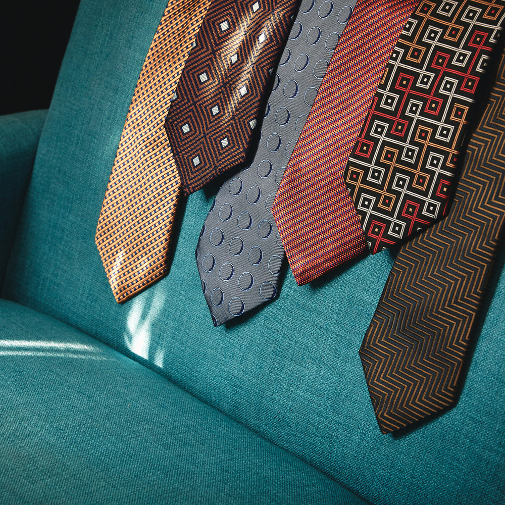 The World Is Not Enough Zig Zag Silk Tie As Seen on James Bond