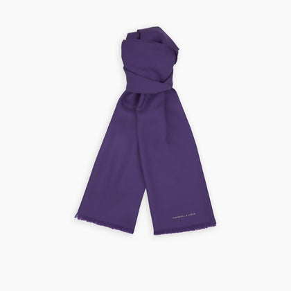 Plain Purple Silk Scarf Image 2