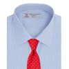 View 4 of product Blue Grid Check Shirt with T&amp;A Collar and 3-Button Cuffs