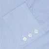 View 6 of product Blue Grid Check Shirt with T&amp;A Collar and 3-Button Cuffs