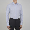 View 2 of product Blue Grid Check Shirt with T&amp;A Collar and 3-Button Cuffs