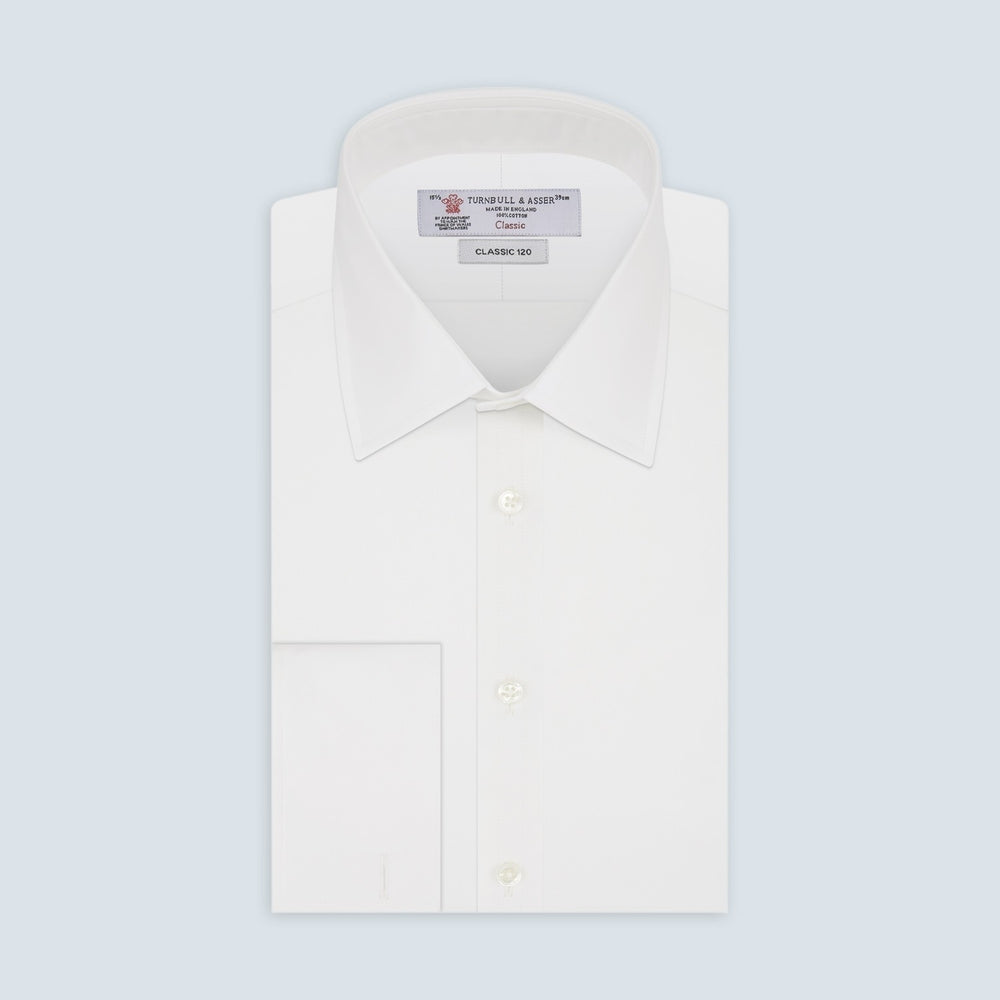 White 120-Cotton Poplin Fabric | Turnbull & Asser Turnbull & Asser US White 120-Cotton Poplin Fabric | Turnbull & Asser Turnbull & Asser US