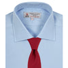 View 4 of product Burgundy Corduroy Cotton Shirt with Cambridge Collar and 3-Button Cuffs