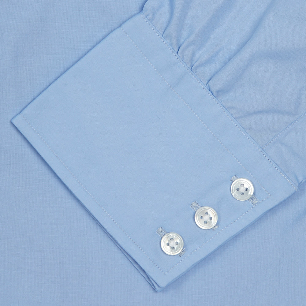 Burgundy Corduroy Cotton Shirt with Cambridge Collar and 3-Button Cuffs