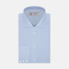 View 1 of product Burgundy Corduroy Cotton Shirt with Cambridge Collar and 3-Button Cuffs