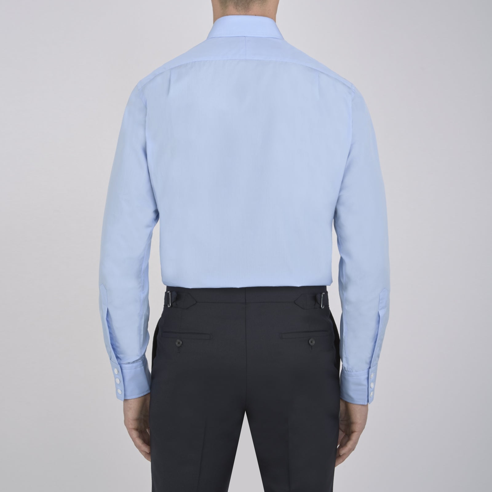 View 3 of product Burgundy Corduroy Cotton Shirt with Cambridge Collar and 3-Button Cuffs