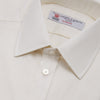 View 5 of product Cream Herringbone Superfine Cotton Shirt with T&A Collar and Double Cuffs