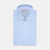 View 1 of product Blue Sea Island Quality Cotton Shirt with Dr. No Collar and Button Cuffs
