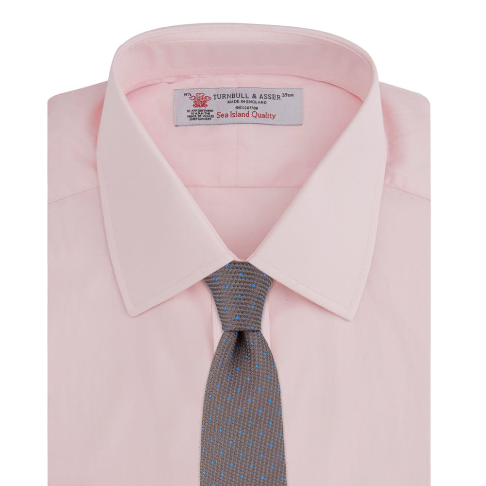 Light Blue and Navy Piped Silk Pocket Square