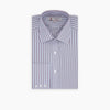 View 2 of product Red and Blue Fine Multi Stripe Sea Island Quality Cotton Shirt with Classic T&A Collar and Button Cuffs