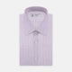 Pink and Blue Mixed Stripe Shirt with T&A Collar and Double Cuffs