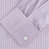 View 2 of product Pink and Blue Mixed Stripe Shirt with T&A Collar and Double Cuffs