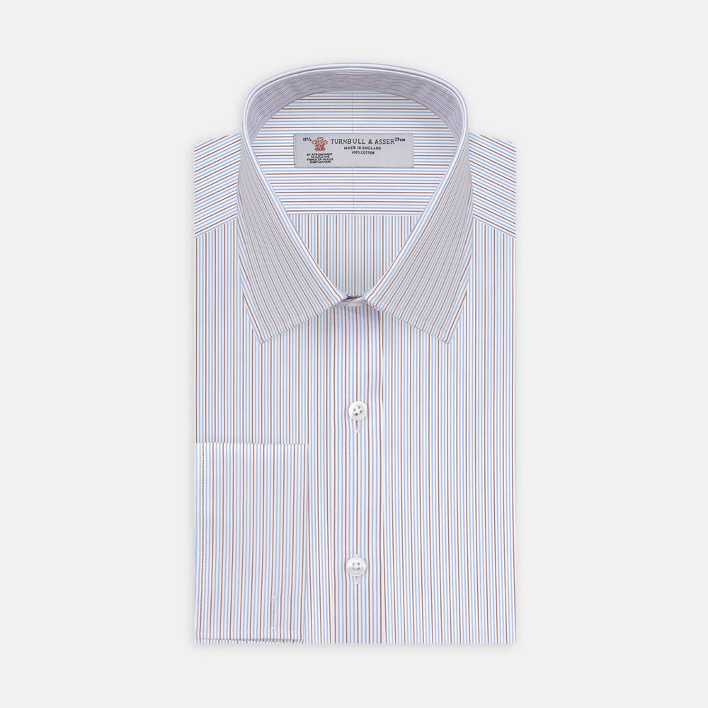 Red and Navy Supraluxe Stripe Fabric