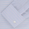 View 2 of product Navy and Light Blue Archive Check Shirt with T&A Collar and 3-Button Cuffs