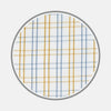 White, Gold and Blue Multi-Graph Cotton Fabric