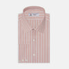 View 1 of product Pink and White Bold Stripe Shirt with T&A Collar and 3-Button Cuffs