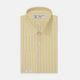 Yellow and White Bold Stripe Shirt with T&A Collar and 3-Button Cuffs
