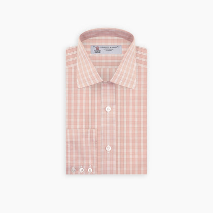 Pink and White Bold Check Shirt with T&amp;A Collar and 3-Button Cuffs Image 2