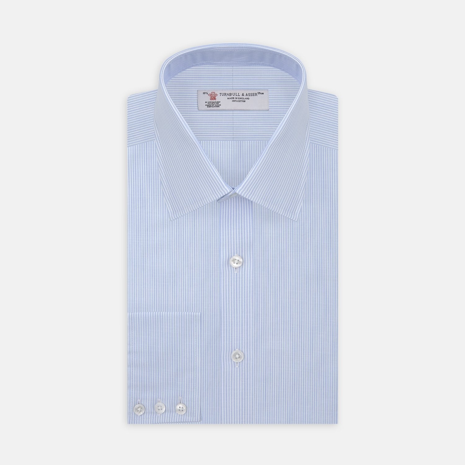 View 2 of product Light Blue and White Stripe Chambray Fabric