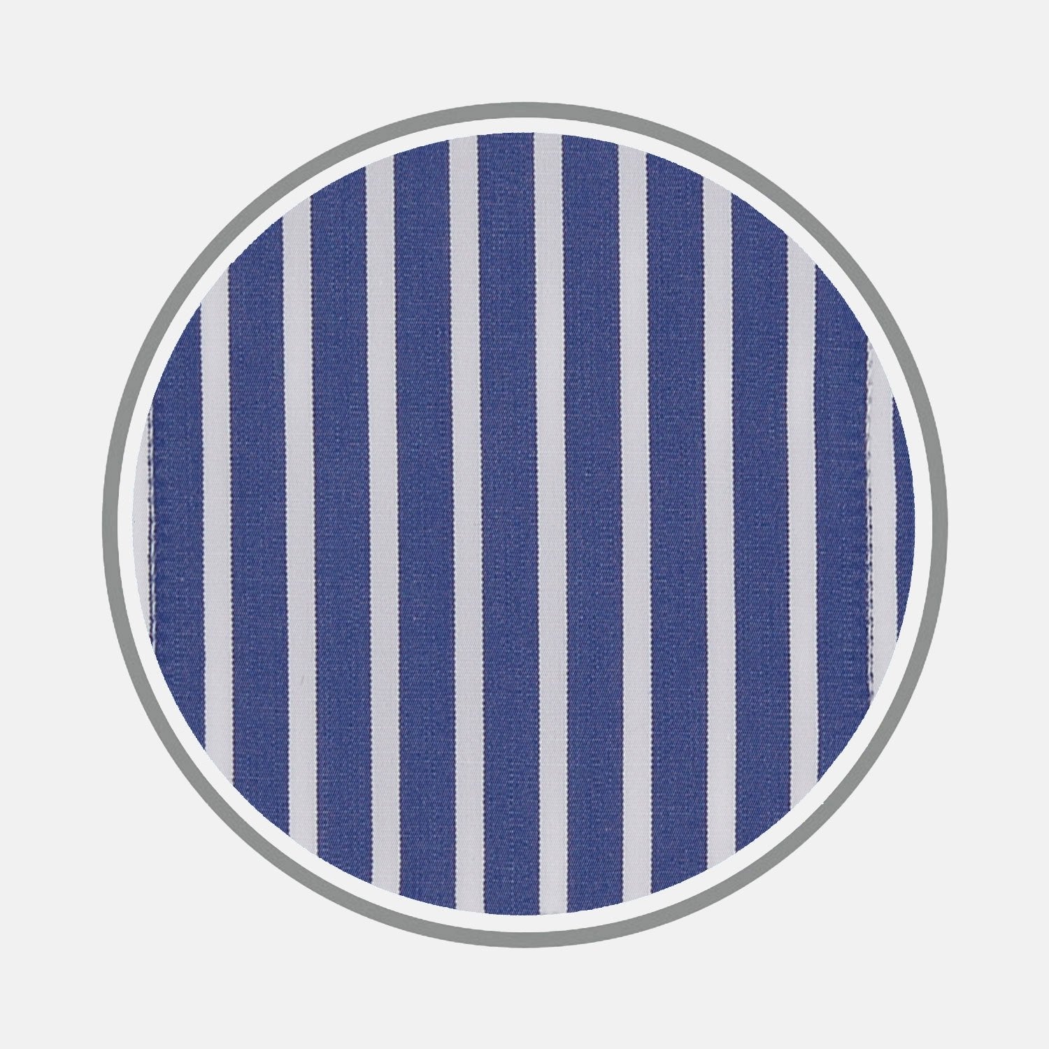 Navy and White Deep Stripe Cotton Fabric