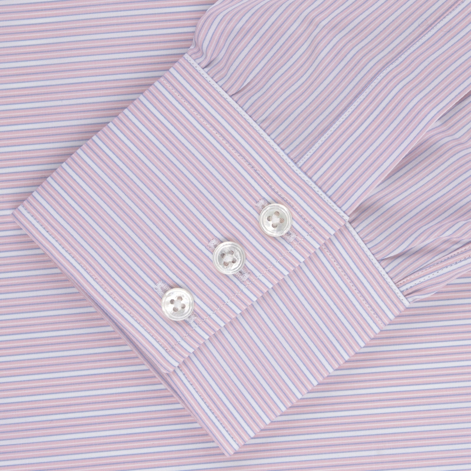 View 2 of product Navy & White Lyocell Stripe Holiday Fit Shirt