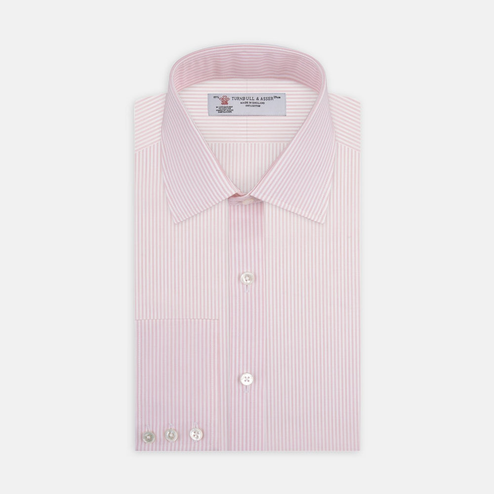 Pink and White Stripe Cotton Fabric