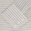 View 2 of product Yellow and Blue Ticking Stripe Linen Shirt with POW Collar and 3-Button Cuffs