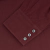 View 2 of product Burgundy Corduroy Cotton Shirt with Cambridge Collar and 3-Button Cuffs