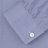 View 2 of product Weekend Fit Blue Puppytooth Shirt with Dorset Collar and 1-Button Cuffs