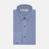 View 1 of product Weekend Fit Blue Cashmerello Light Shirt with Dorset Collar and 1-Button Cuffs