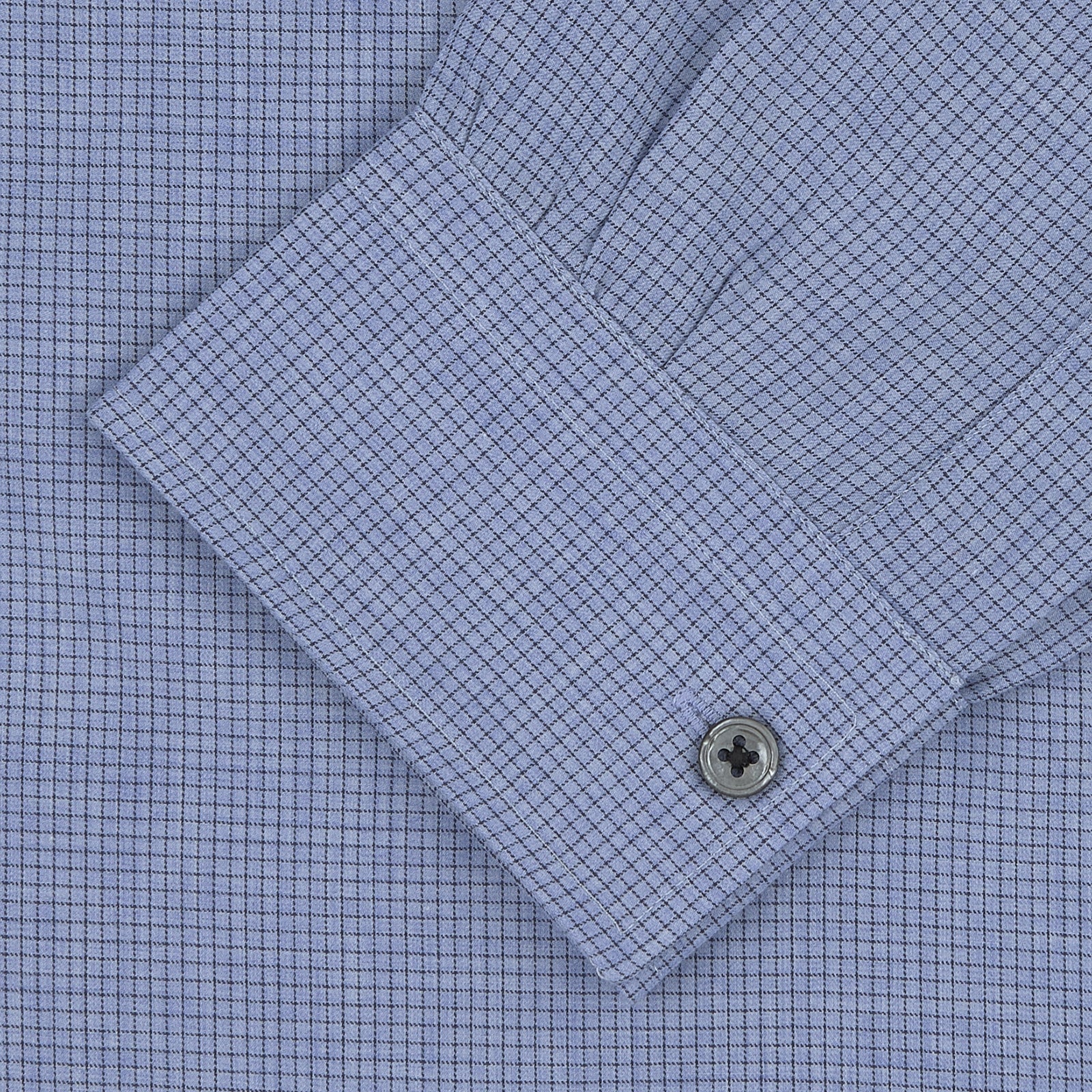 View 4 of product Weekend Fit Blue Cashmerello Light Shirt with Dorset Collar and 1-Button Cuffs