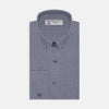 Weekend Fit Grey Cashmerello Light Shirt with Dorset Collar and 1-Button Cuffs