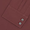 View 2 of product Tailored Fit Burgundy Cotton Shirt with Kent Collar and 2-Button Cuffs