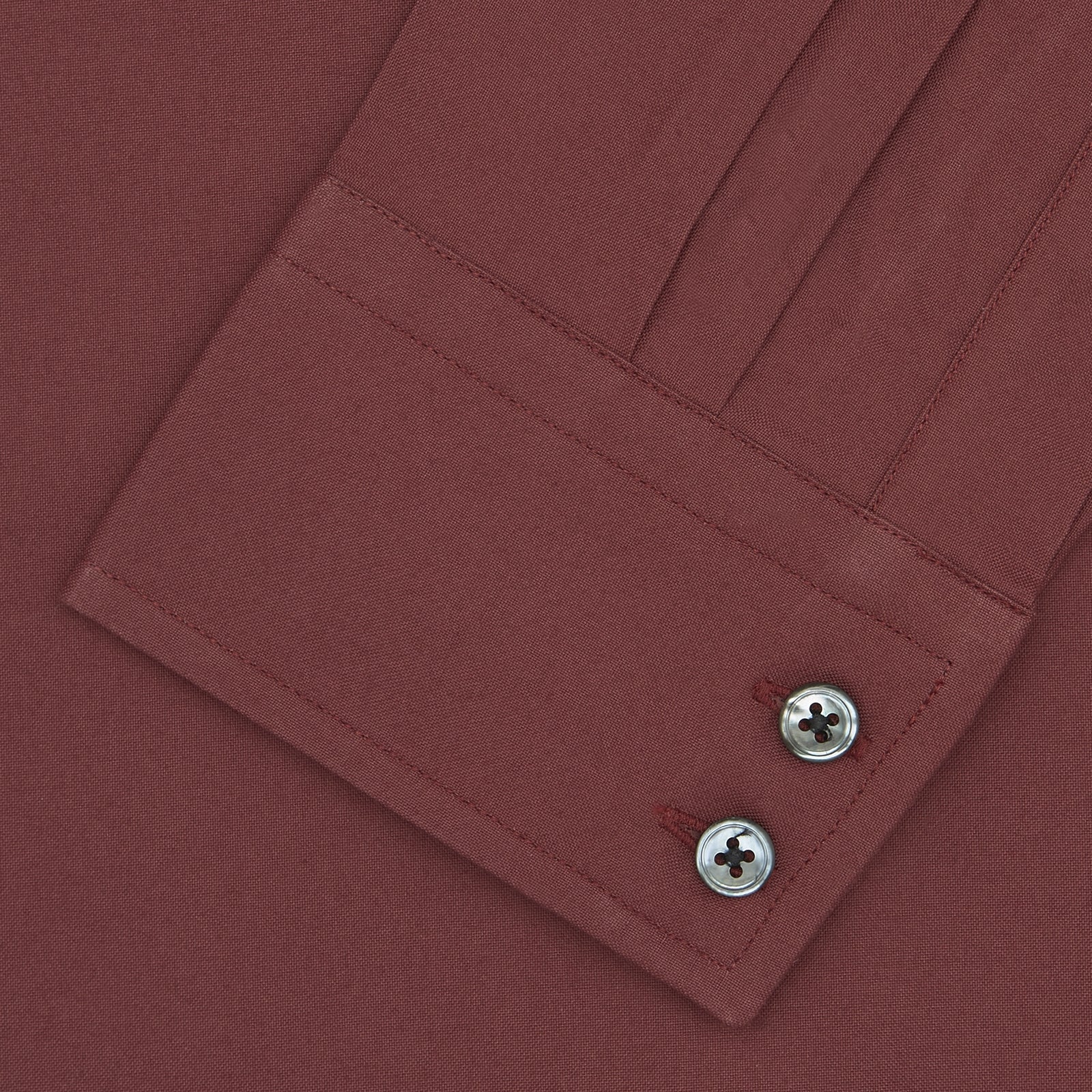 View 2 of product Tailored Fit Burgundy Cotton Shirt with Kent Collar and 2-Button Cuffs