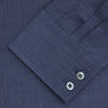View 2 of product Tailored Fit Navy Check Flannel Shirt with Kent Collar and 2-Button Cuffs