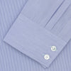 View 2 of product Blue Hairline Stripe Tailored Fit Shirt with Kent Collar and Double Cuffs