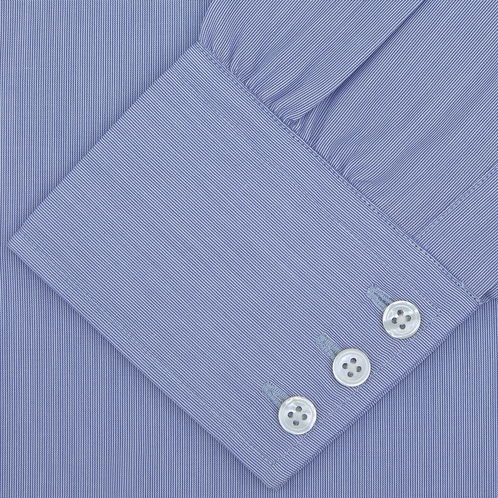 Blue Hairline Stripe dress shirt with Regent Collar and 3-Button Cuffs | Turnbull & Asser Turnbull & Asser US Blue Hairline Stripe dress shirt with Regent Collar and 3-Button Cuffs | Turnbull & Asser Turnbull & Asser US