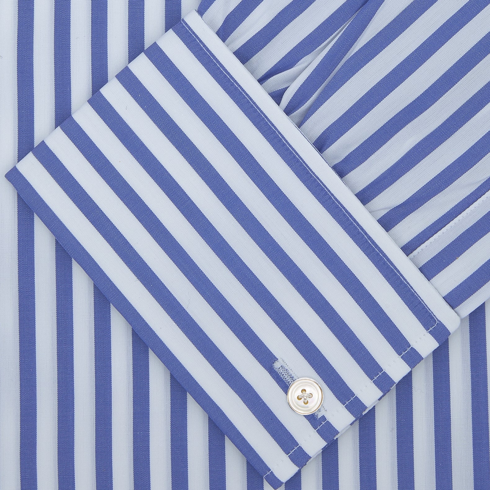 View 2 of product Blue and White Candy Stripe Shirt with Regent Collar and Double Cuffs