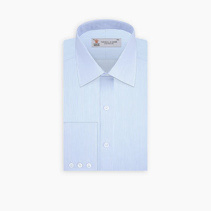 Blue Hairline Stripe Shirt with T&amp;A Collar and 3-Button Cuffs Image 2
