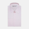 View 1 of product Pink Hairline Stripe Cotton Shirt with T&amp;A Collar and Double Cuffs