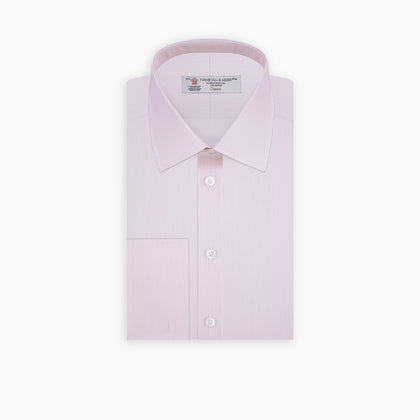 Pink Hairline Stripe Cotton Shirt with T&amp;A Collar and Double Cuffs Image 4