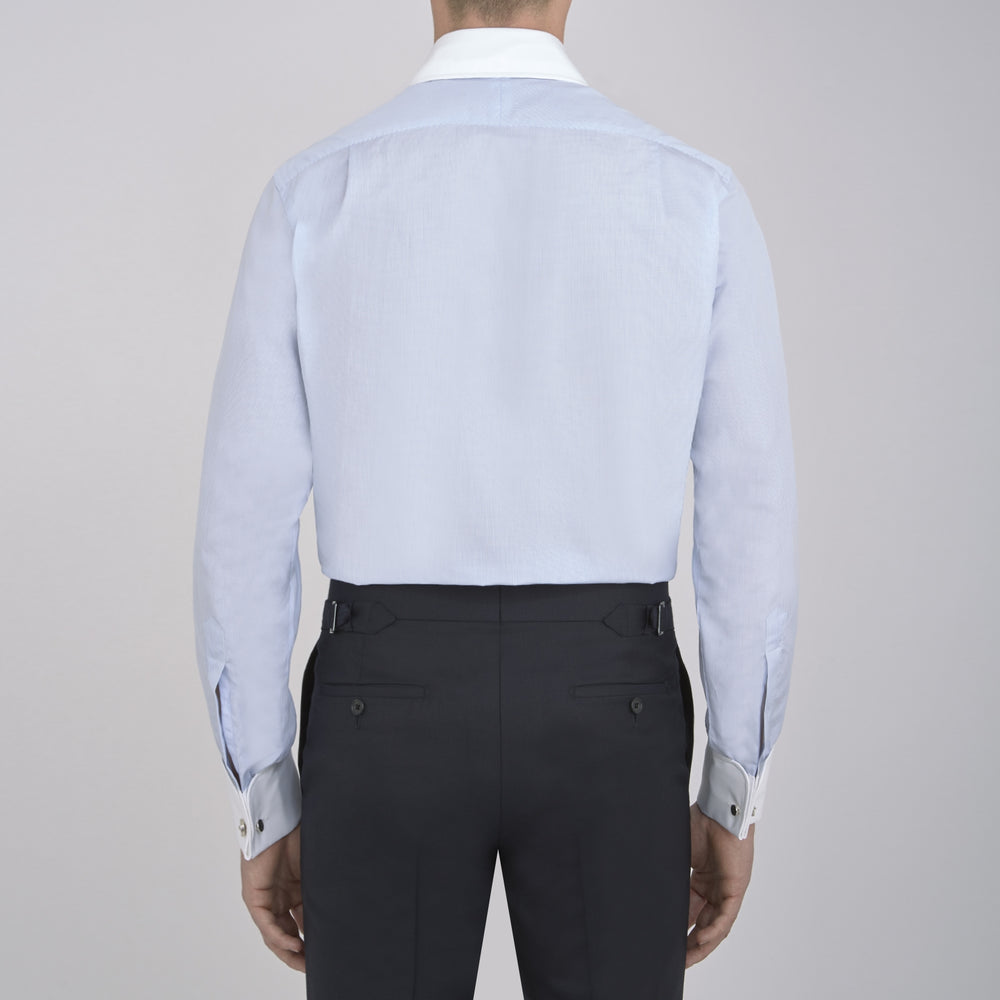 The Great Gatsby Cotton Shirt with White Collar and Double Cuffs