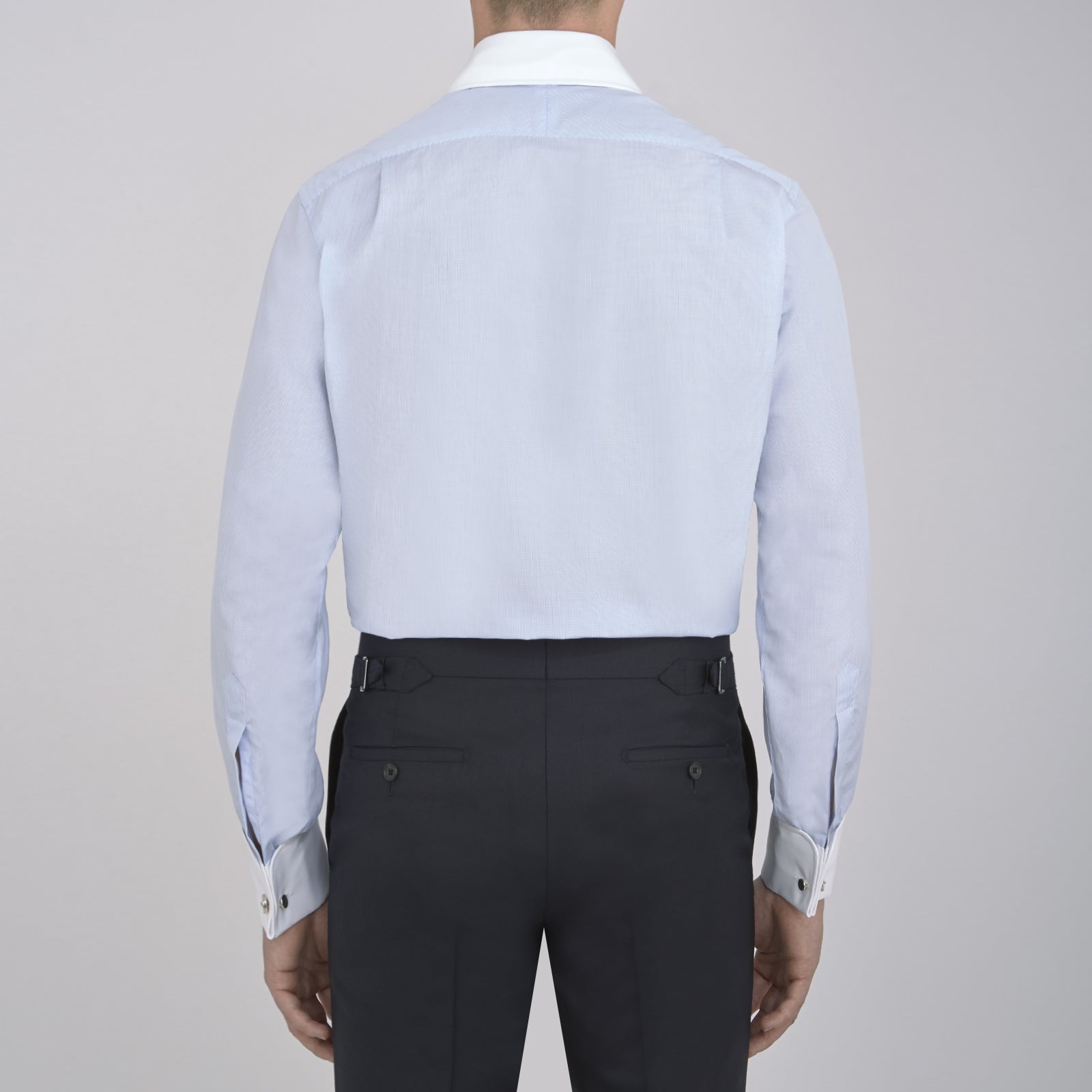 View 3 of product The Great Gatsby Cotton Shirt with White Collar and Double Cuffs