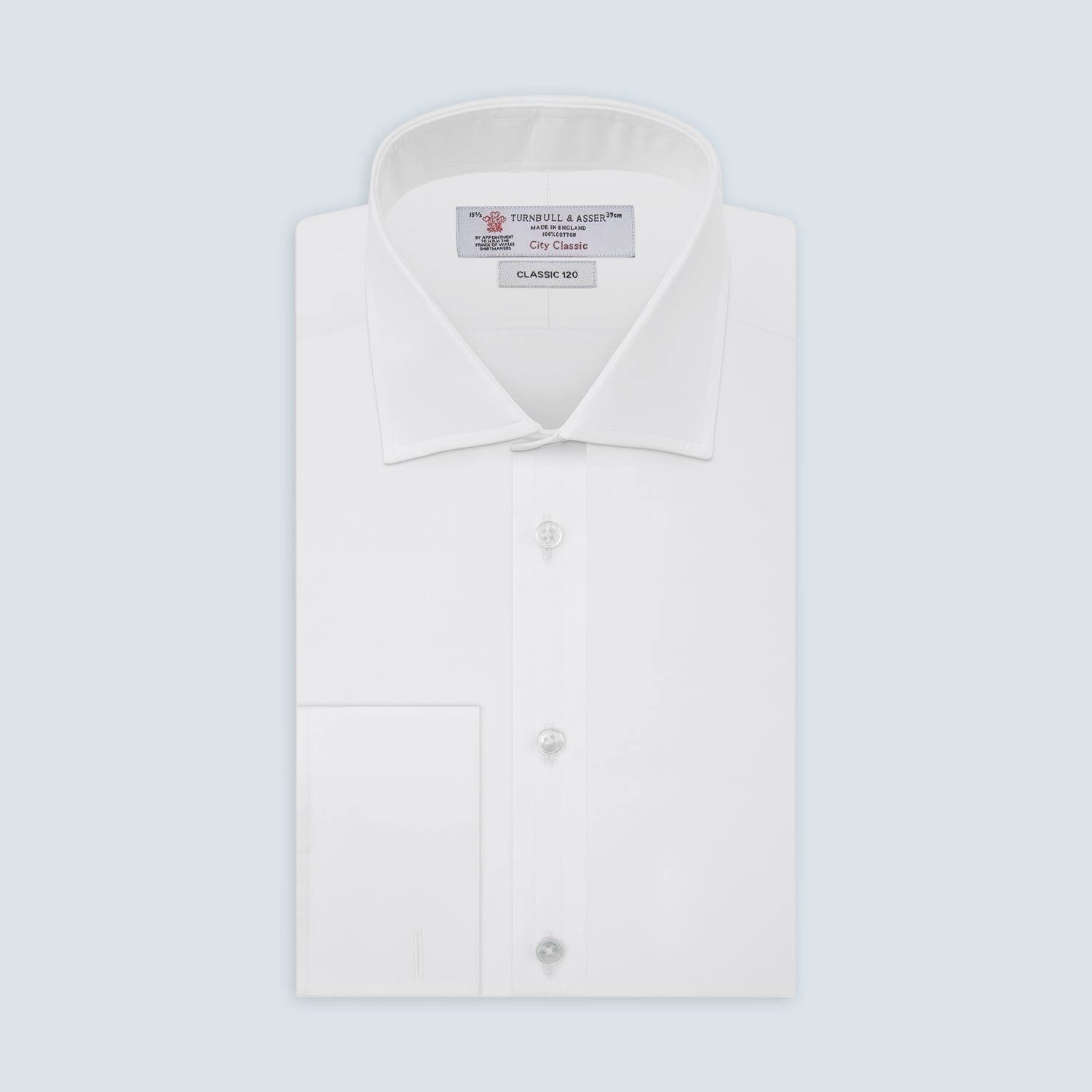 View 1 of product Two-Fold 120 White Cotton Shirt with Regent Collar and Double Cuffs