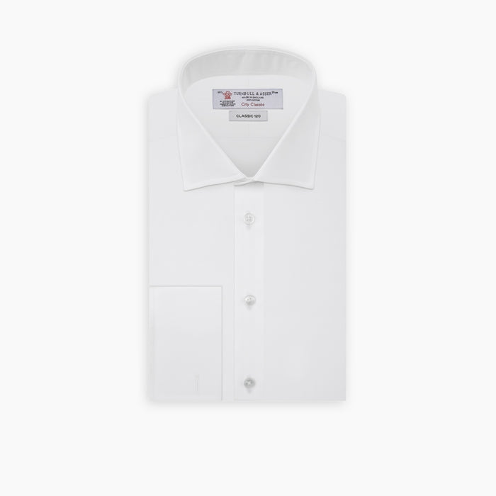 Two-Fold 120 White Cotton Shirt with Regent Collar and Double Cuffs Image 2