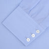 View 4 of product Two-Fold 200 Blue Cotton Shirt with T&amp;A Collar and 3-Button Cuffs