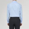 View 3 of product Two-Fold 200 Blue Cotton Shirt with T&amp;A Collar and 3-Button Cuffs