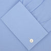 View 2 of product Sky Blue Micro-Check Shirt with T&amp;A Collar and Double Cuffs