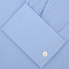 View 2 of product Light Blue Herringbone Superfine Cotton Shirt with T&amp;A Collar and Double Cuffs